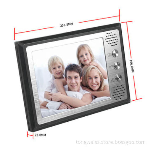 Villa Video Door Phone, 8-Inch TFT LCD Screen, Handsfree Operation, Auto IR NightNew